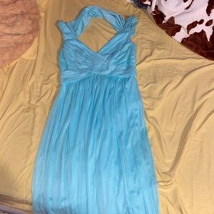 Mini aqua blue flowy dress